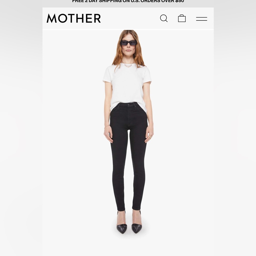 MOTHER High Rise Women's Jeans in Black